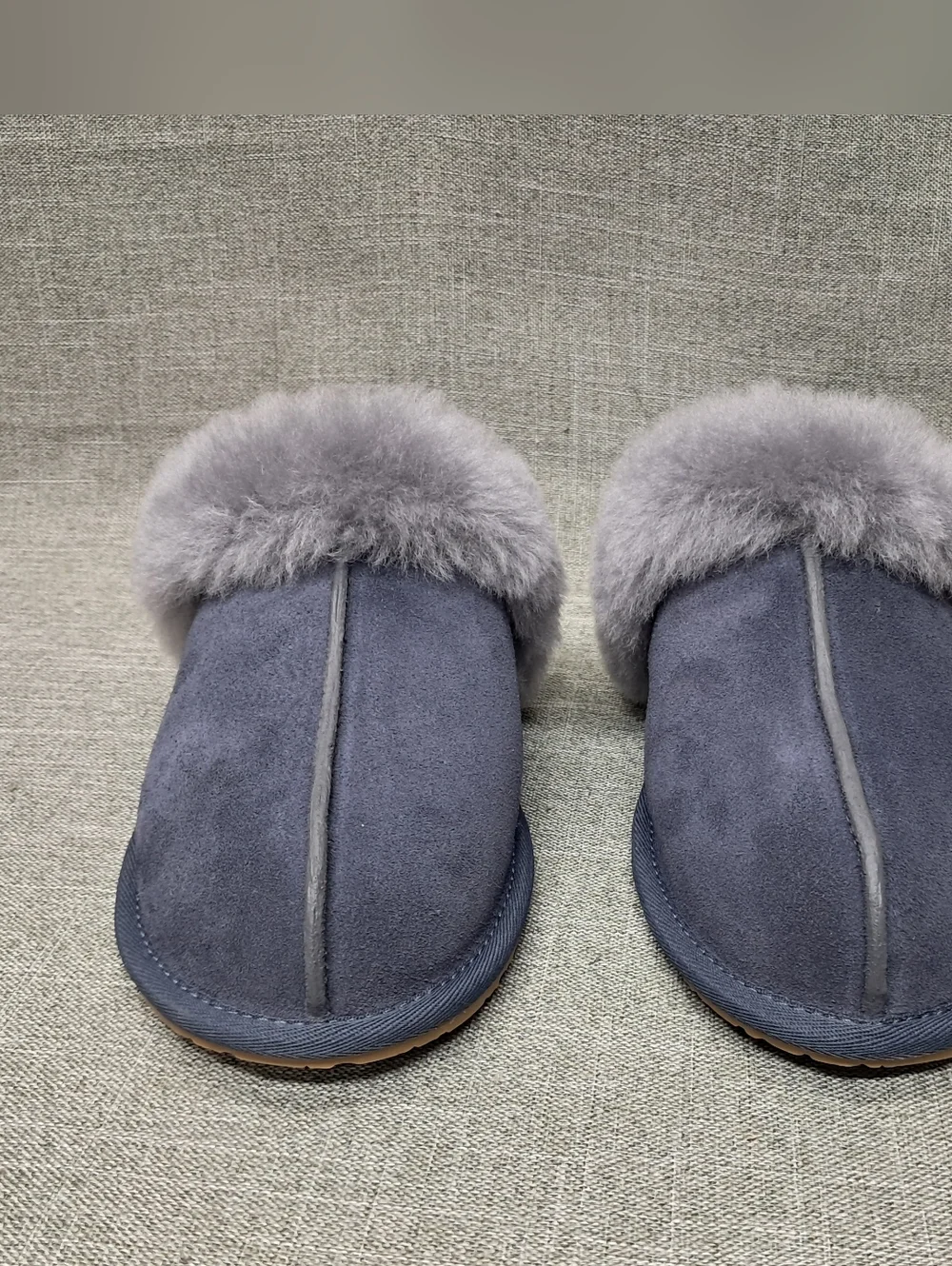 UGG Scuffette ii Navy/Grey Suede Slip On Slippers Womens Size 8 - Picture 8 of 14